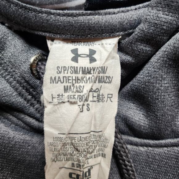 Under Armour Storm Sweatshirt Womens Size Small Hoodie Gray Drawstring - Picture 7 of 8